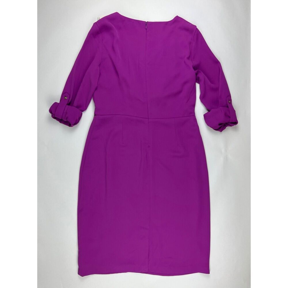 NEW! Lauren Ralph Lauren Women's 10 Buckle-Trim Georgette Shirtdress NWT $165 - Picture 2 of 3